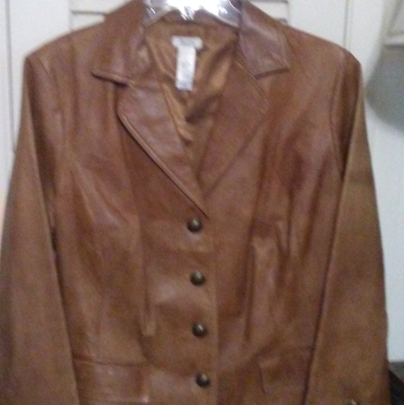 Brown Leather Jacket - Picture 2 of 3